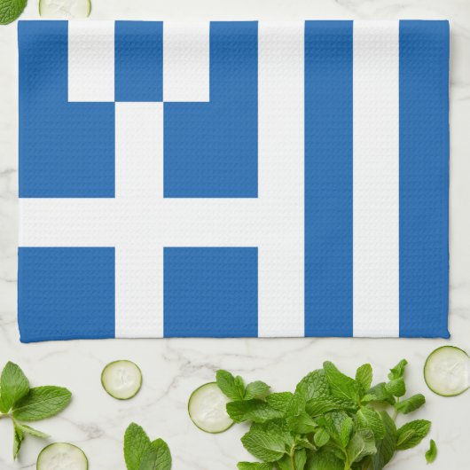 Griechenland-Flagge Geschirrtuch (Gefaltet)