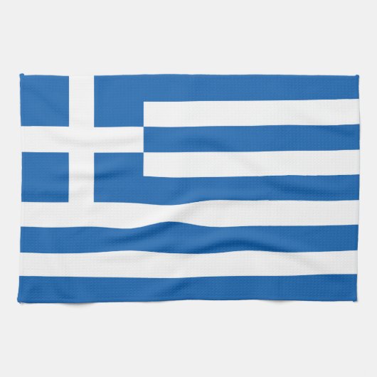 Griechenland-Flagge Geschirrtuch (Horizontal)