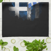 Griechenland-Flagge Geschirrtuch (Gefaltet)
