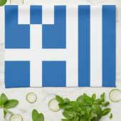 Griechenland-Flagge Geschirrtuch (Gefaltet)
