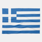 Griechenland-Flagge Geschirrtuch (Horizontal)