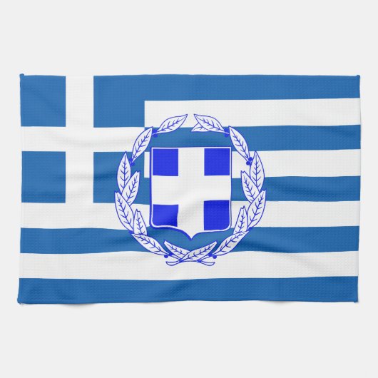Griechenland-Flagge Geschirrtuch (Horizontal)