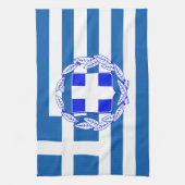 Griechenland-Flagge Geschirrtuch (Vertikal)