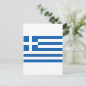 Griechenland Flagge GR Postkarte (Stehend Vorderseite)