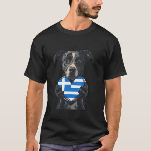Griechenland Flagge Griechischer Priester Hund Her T-Shirt