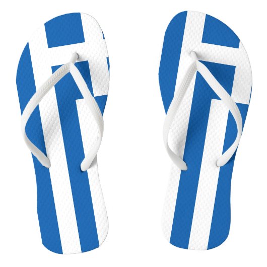 Griechenland Flagge griechisches Patriotikum Badesandalen (Fußbett)