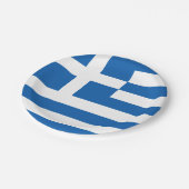 Griechenland Flagge griechisches Patriotikum Pappteller (Schrägansicht)