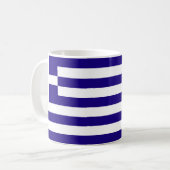 Griechenland-Flagge Kaffeetasse (Vorderseite Links)