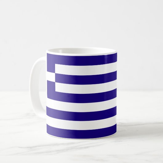 Griechenland-Flagge Kaffeetasse (Vorderseite Links)