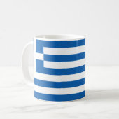 Griechenland-Flagge Kaffeetasse (Vorderseite Links)