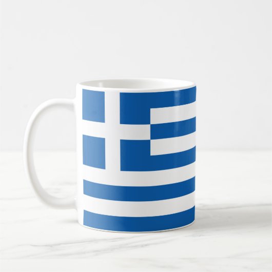 Griechenland-Flagge Kaffeetasse (Links)
