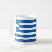 Griechenland-Flagge Kaffeetasse (Vorderseite Links)