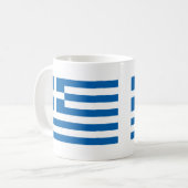 Griechenland-Flagge Kaffeetasse (Vorderseite Links)