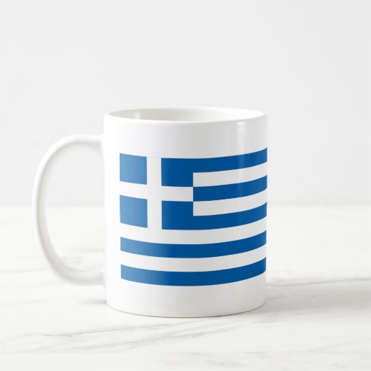 Griechenland-Flagge Kaffeetasse (Links)