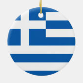 Griechenland-Flagge Keramik Ornament (Hinten)