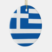 Griechenland-Flagge Keramik Ornament (Rechts)