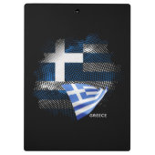 Griechenland-Flagge Klemmbrett (Rückseite)
