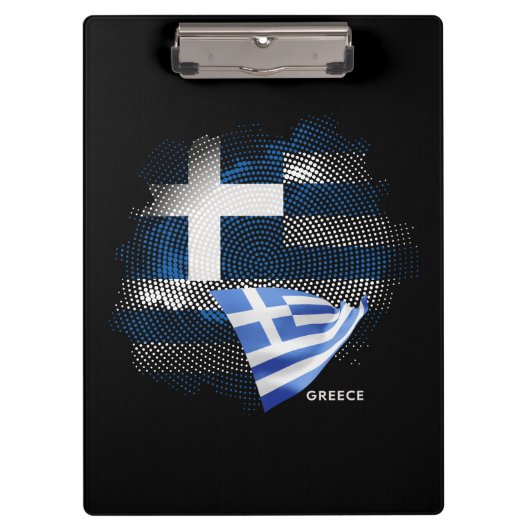 Griechenland-Flagge Klemmbrett (Vorderseite)