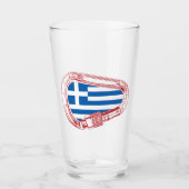 Griechenland Flagge Kletterer Carabiner Glas (Vorderseite)