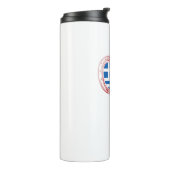 Griechenland Flagge Kletterer Carabiner Thermosbecher (Nach links gedreht)