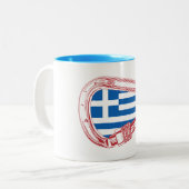 Griechenland Flagge Kletterer Carabiner Zweifarbige Tasse (Vorderseite Links)