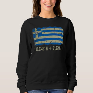 Griechenland Flagge koordiniert Männer Frauen grie Sweatshirt
