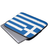 Griechenland-Flagge Laptopschutzhülle (Vorne Knopf)