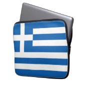 Griechenland-Flagge Laptopschutzhülle (Vorderseite Links)
