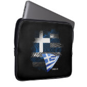 Griechenland-Flagge Laptopschutzhülle (Vorne Rechts)