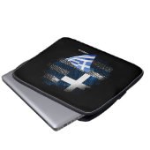Griechenland-Flagge Laptopschutzhülle (Vorne Knopf)