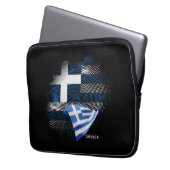 Griechenland-Flagge Laptopschutzhülle (Vorderseite Links)