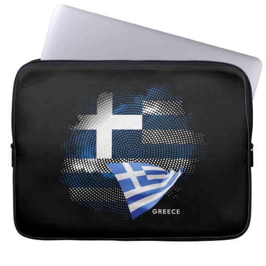 Griechenland-Flagge Laptopschutzhülle (Vorderseite)