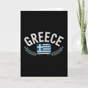 Griechenland Flagge Lorbeerkranz Reise Souvenir Gr Karte