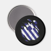 Griechenland-Flagge Magnet (Vorderseite/Rückseite)