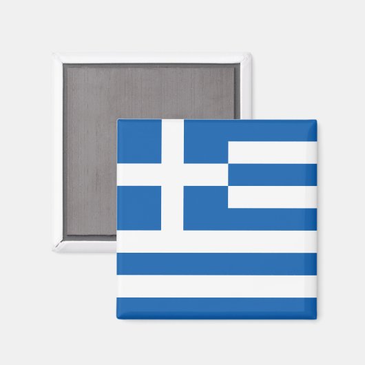 Griechenland-Flagge Magnet (Vorderseite/Rückseite)