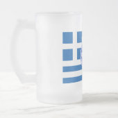 Griechenland-Flagge Mattglas Bierglas (Links)