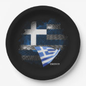 Griechenland-Flagge Pappteller (Vorderseite)