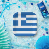 Griechenland-Flagge Pappteller (Party)