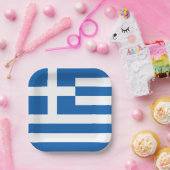 Griechenland-Flagge Pappteller (Party)