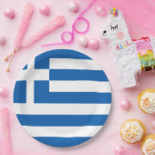 Griechenland-Flagge Pappteller (Party)
