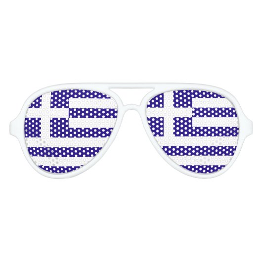 Griechenland-Flagge Partybrille (Vorderseite)