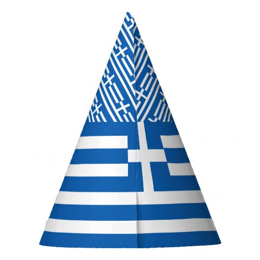 Griechenland-Flagge Partyhütchen (Rückseite)