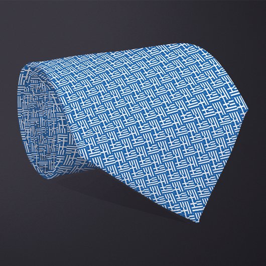 Griechenland-Flagge Patchwork-Muster Krawatte