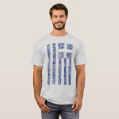 Griechenland Flagge Patriotisches Griechisch T-Shirt (Vorne ganz)