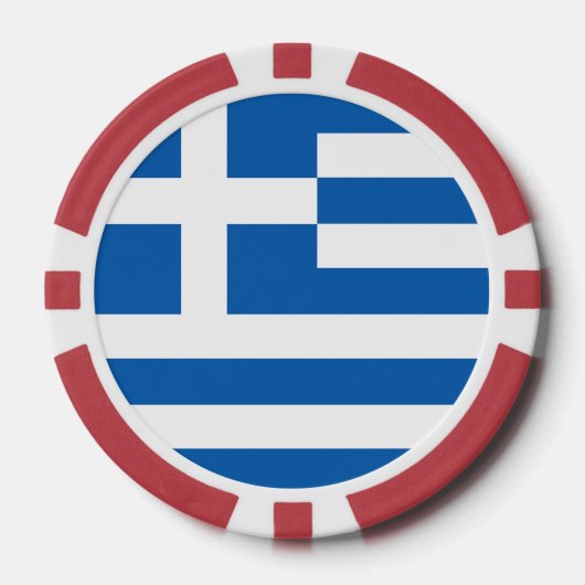 Griechenland-Flagge Pokerchips (Vorderseite)