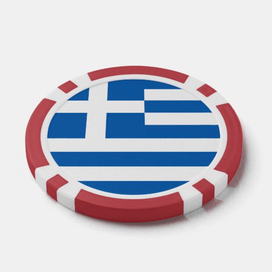 Griechenland-Flagge Pokerchips (Einzeln)