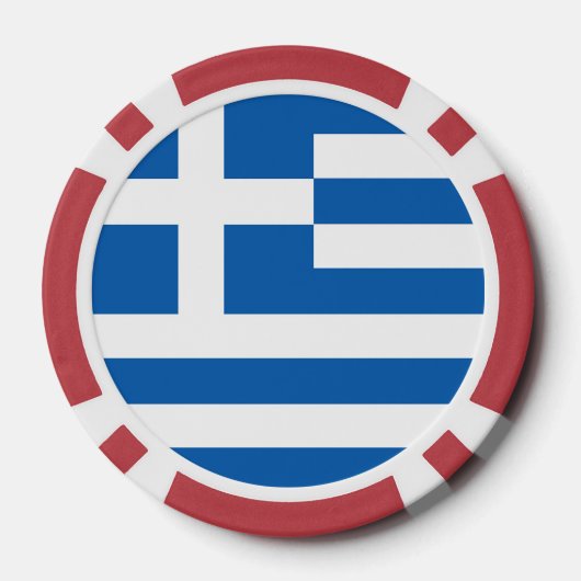Griechenland-Flagge Pokerchips (Rückseite)