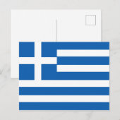 Griechenland-Flagge Postkarte (Vorne/Hinten)