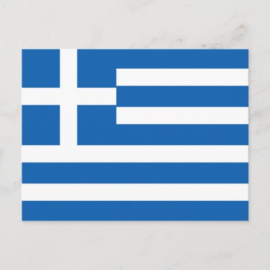 Griechenland-Flagge Postkarte (Vorderseite)