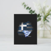 Griechenland-Flagge Postkarte (Stehend Vorderseite)